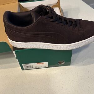 Puma Dark Brown Sneakers with White Sole